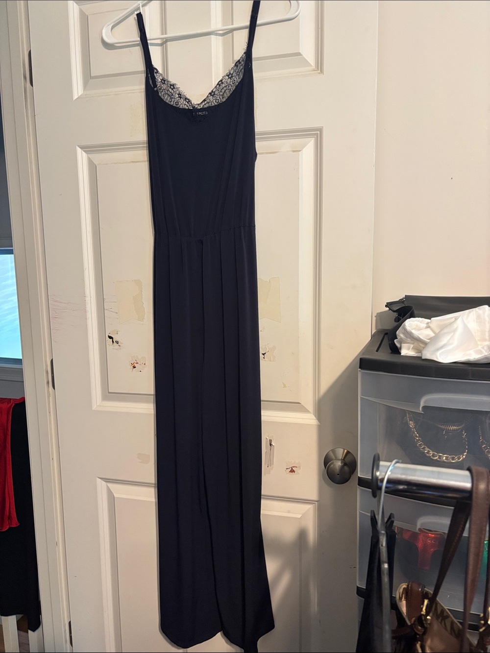 Express navy blue jumpsuit